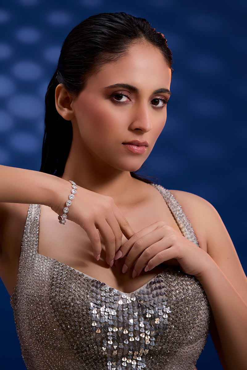 Classic Halo Diamond Bracelet
