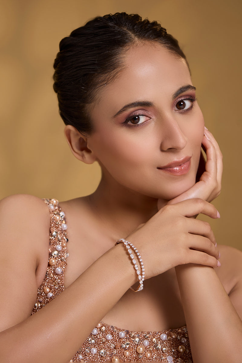 Dazzling Double Line Bracelet