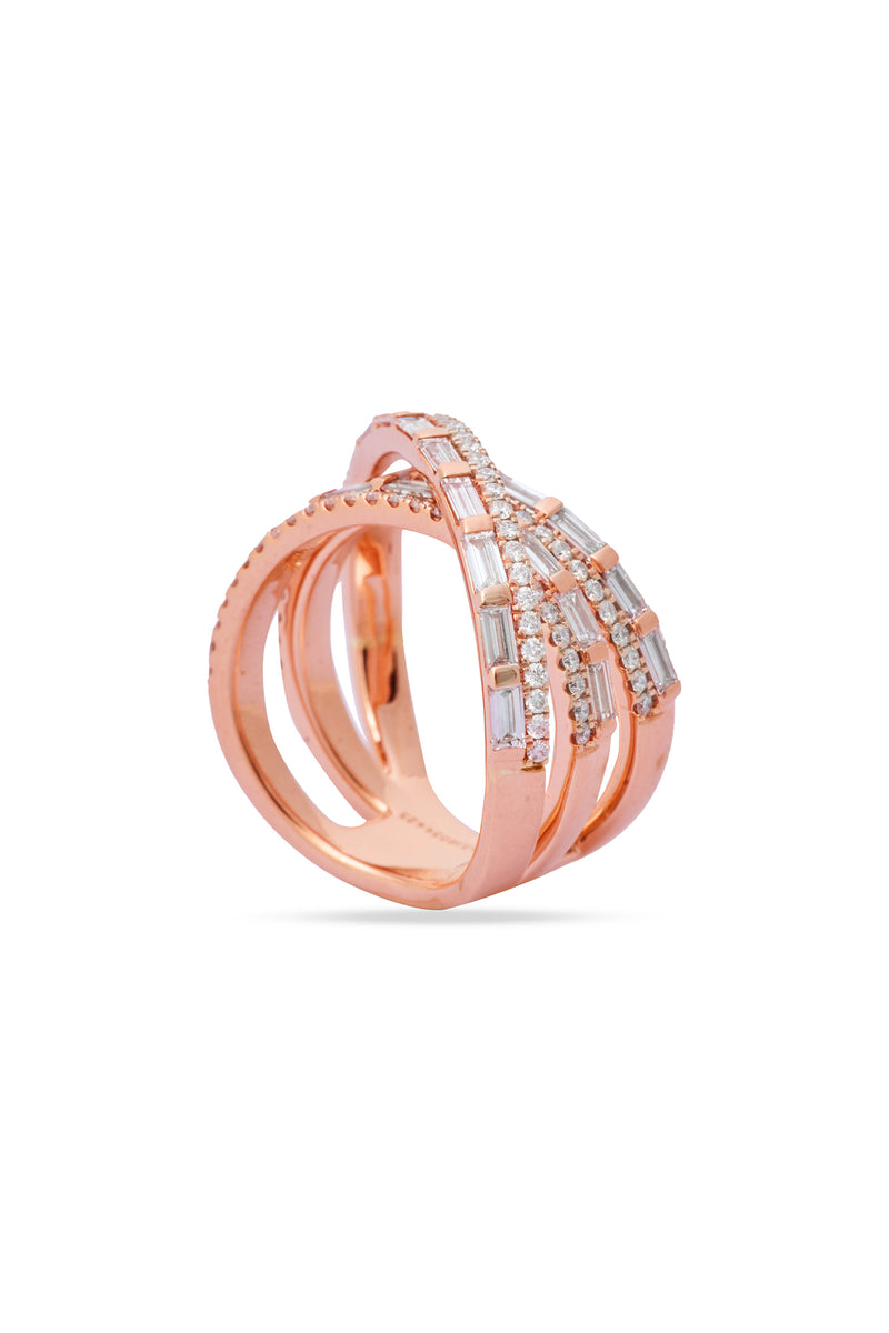 Baguette Flow Diamond Ring