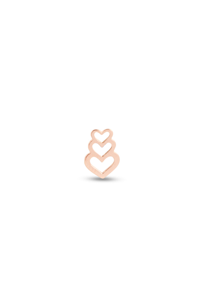 Romantic Heart Trio Studs