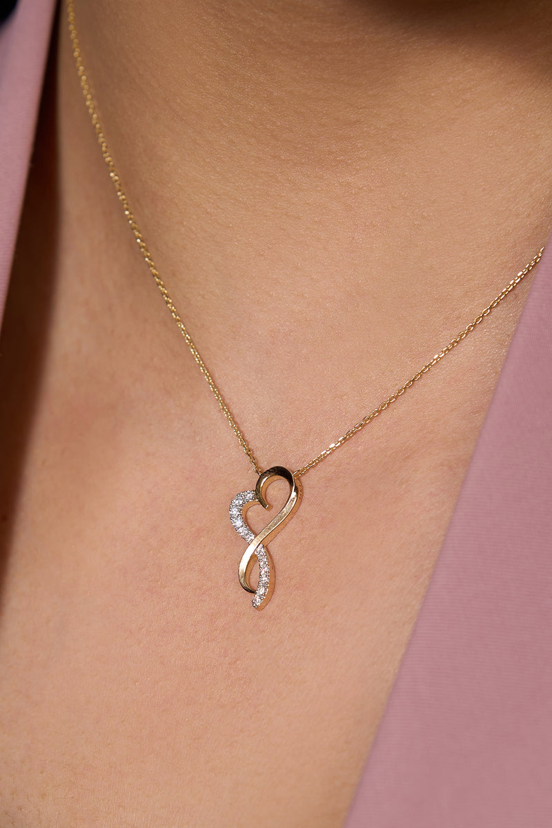 Infinity Heart Diamond Necklace