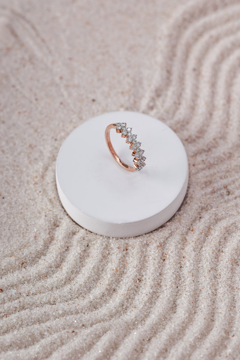 Zigzag Half-Eternity Band