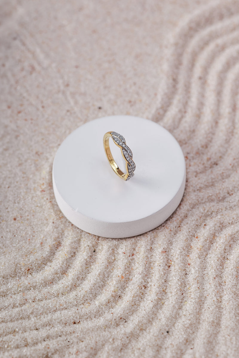 Delicate Braided Diamond Ring