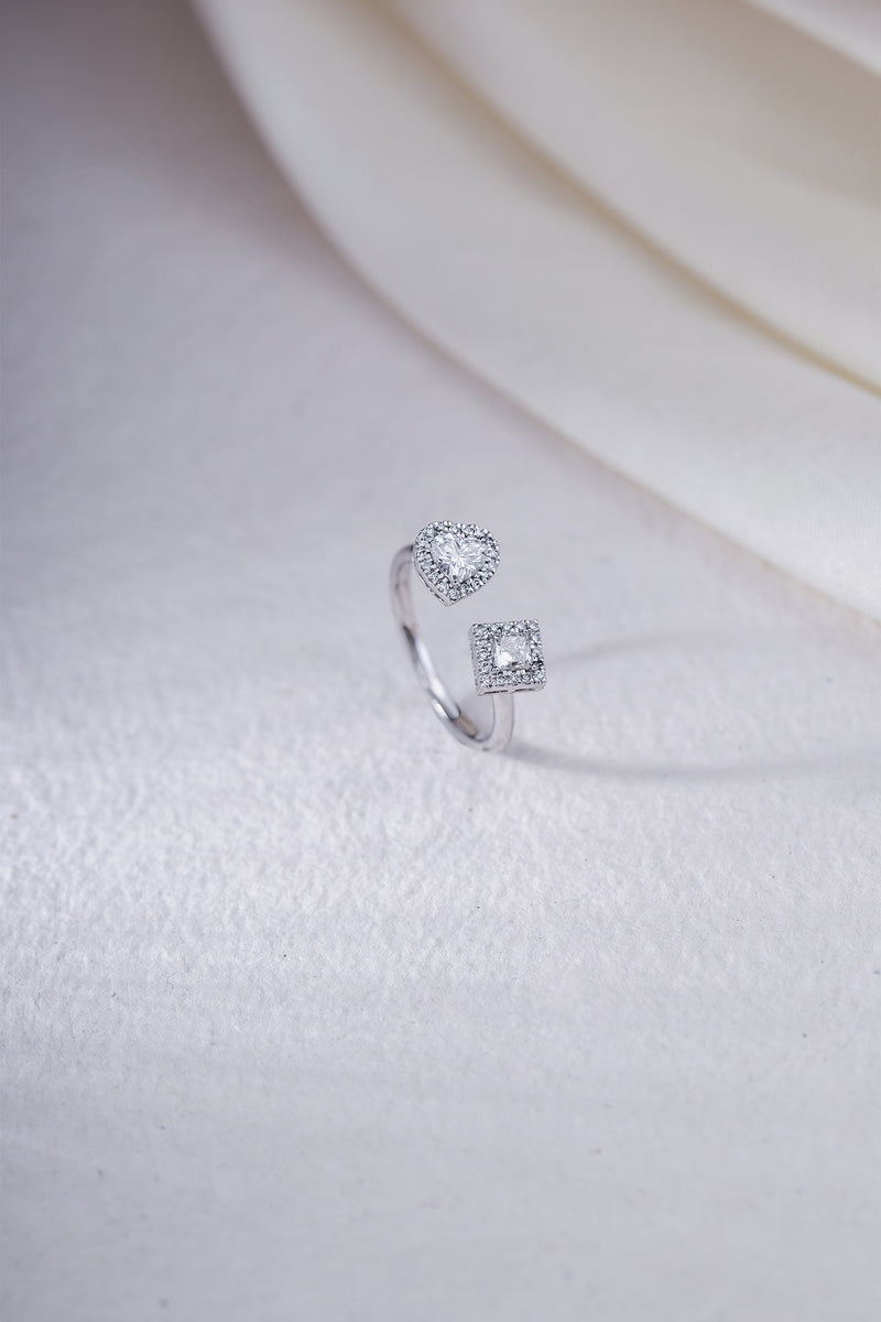 Split Shank Dual Diamond Ring