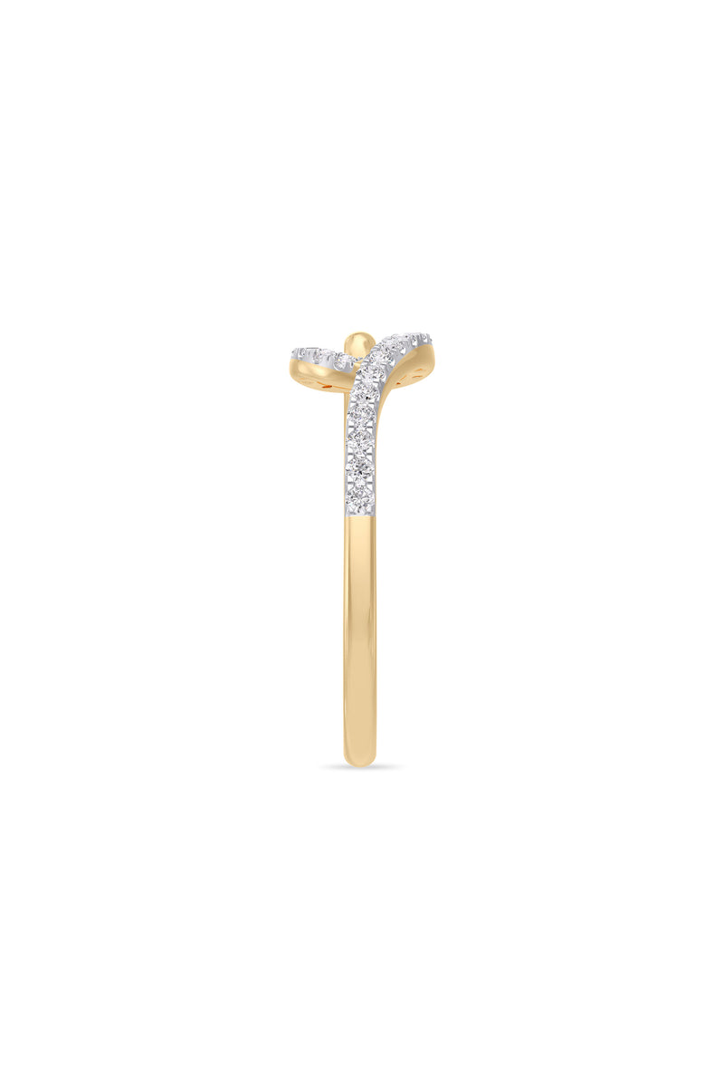 Pave Diamond Loop Ring