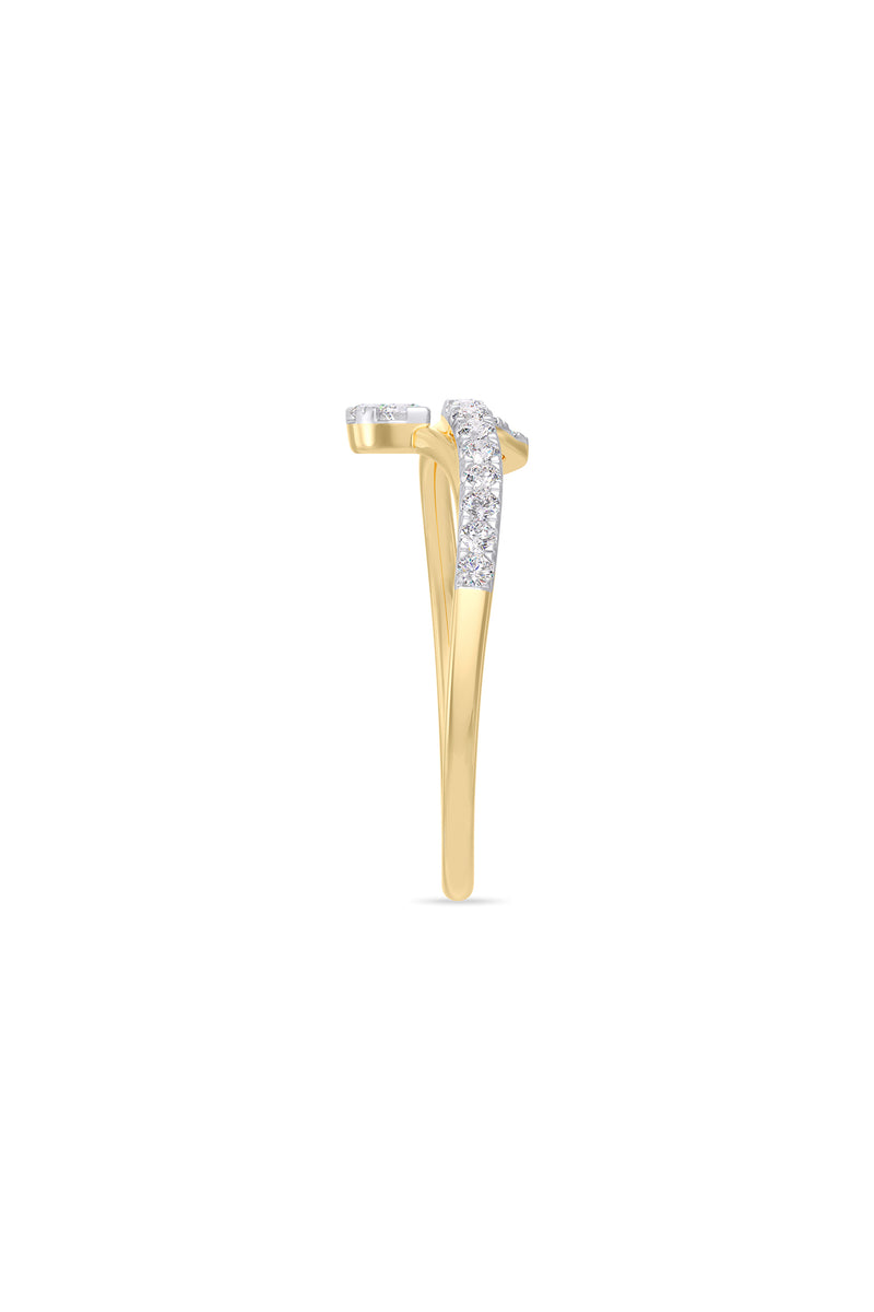 Diamond Botanical Leaf Ring