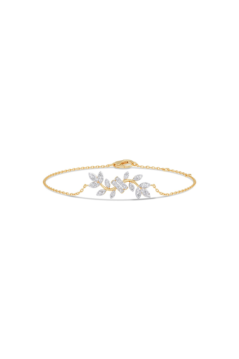 Diamond Vine Leaf Bracelet
