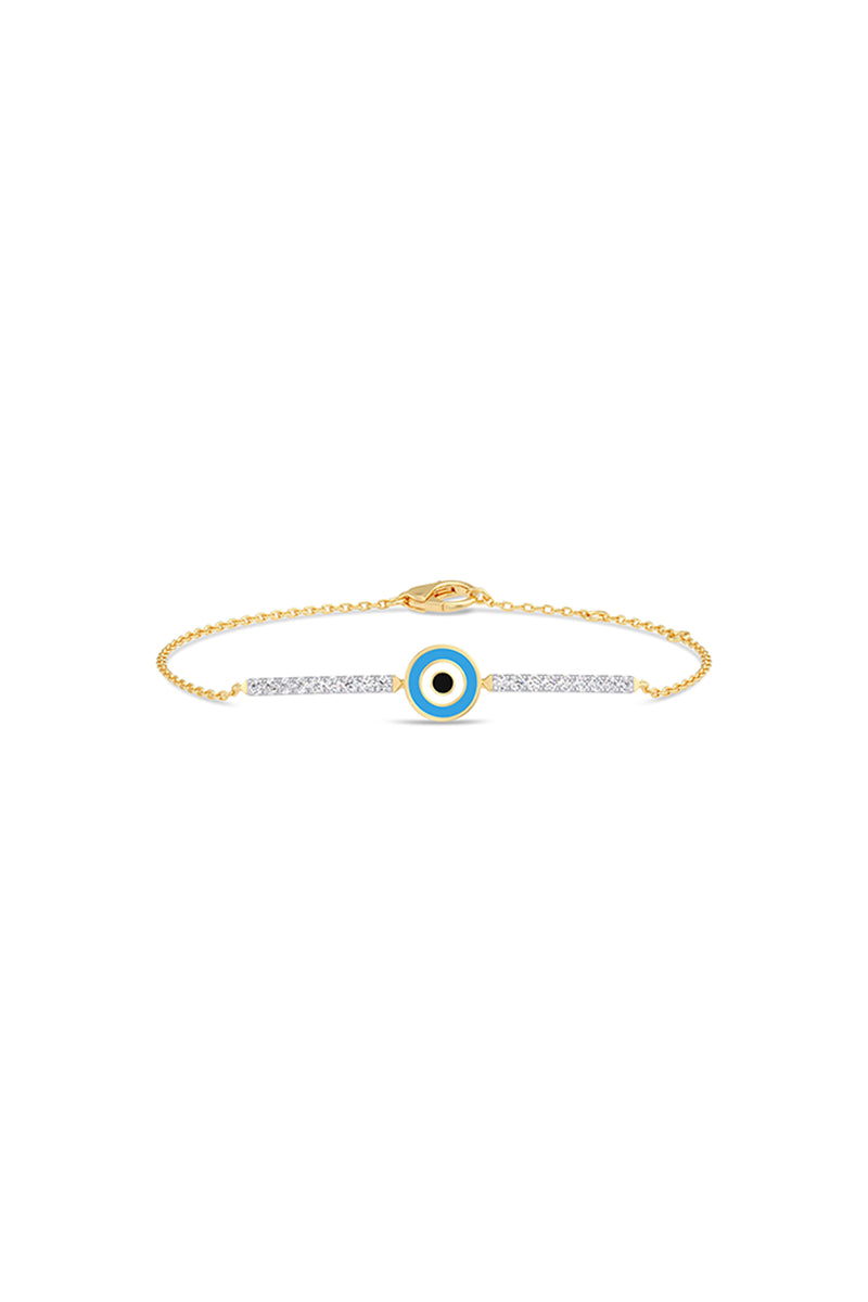 Blue Evil Eye Diamond Bracelet