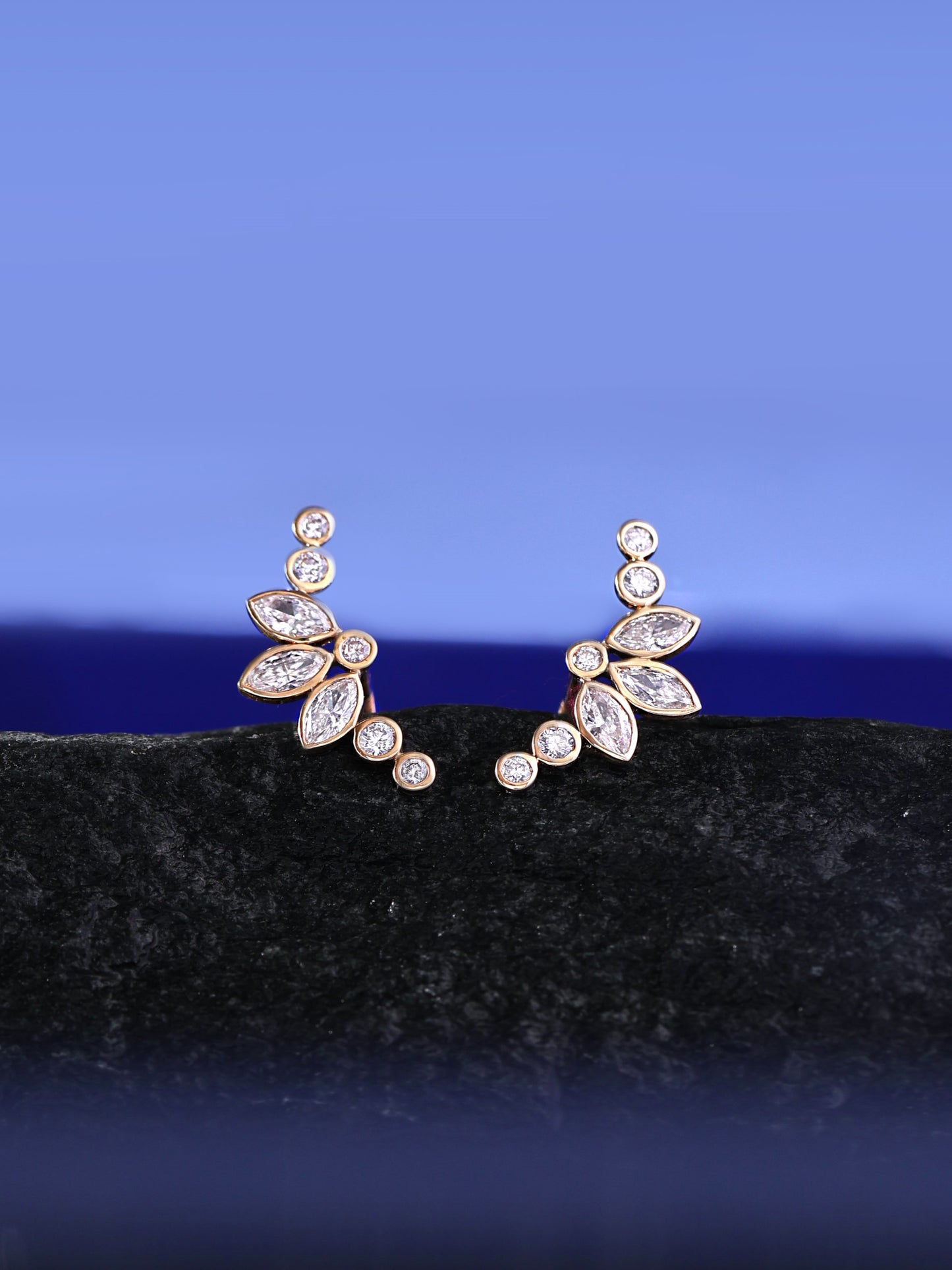 Petal Cascade Stud Earrings