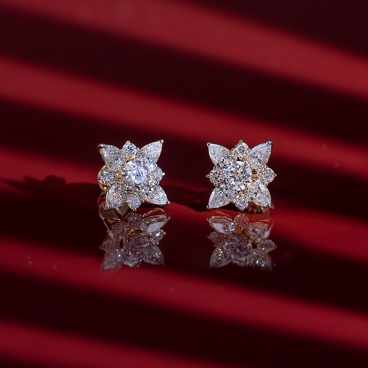 Ornate Petalburst Diamond Studs