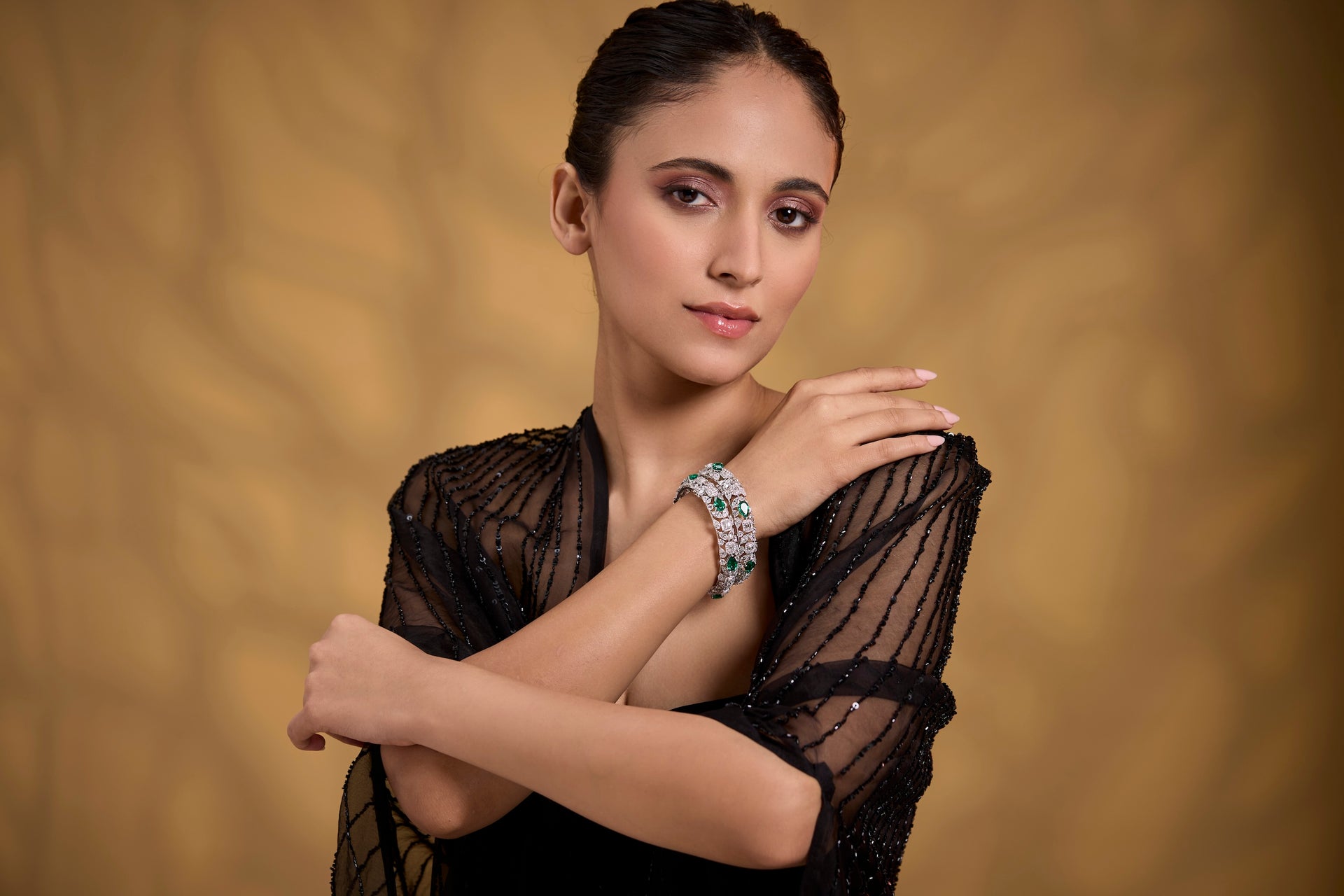 Regal Green Diamond Bangle