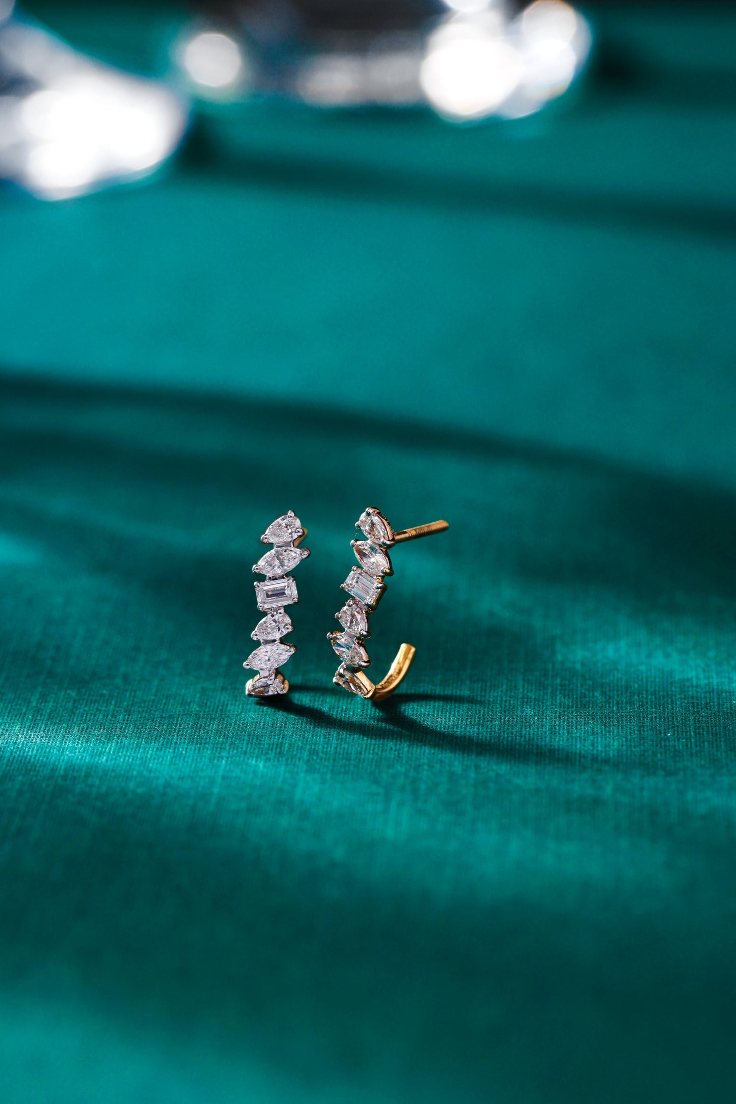 Radiance Arc Diamond Hoops