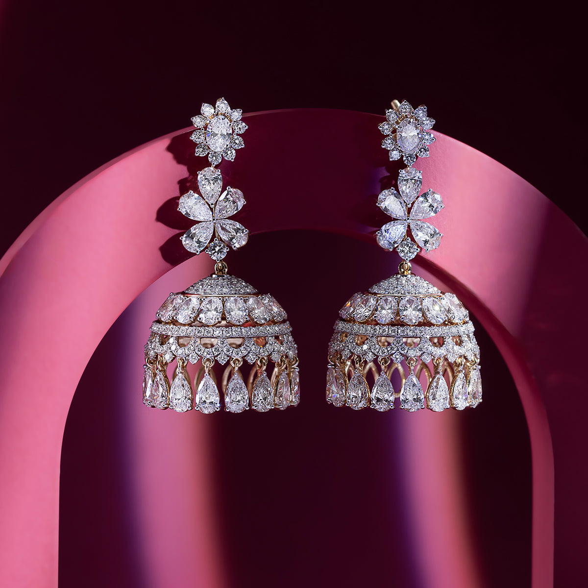 Regal Diamond Jhumkas