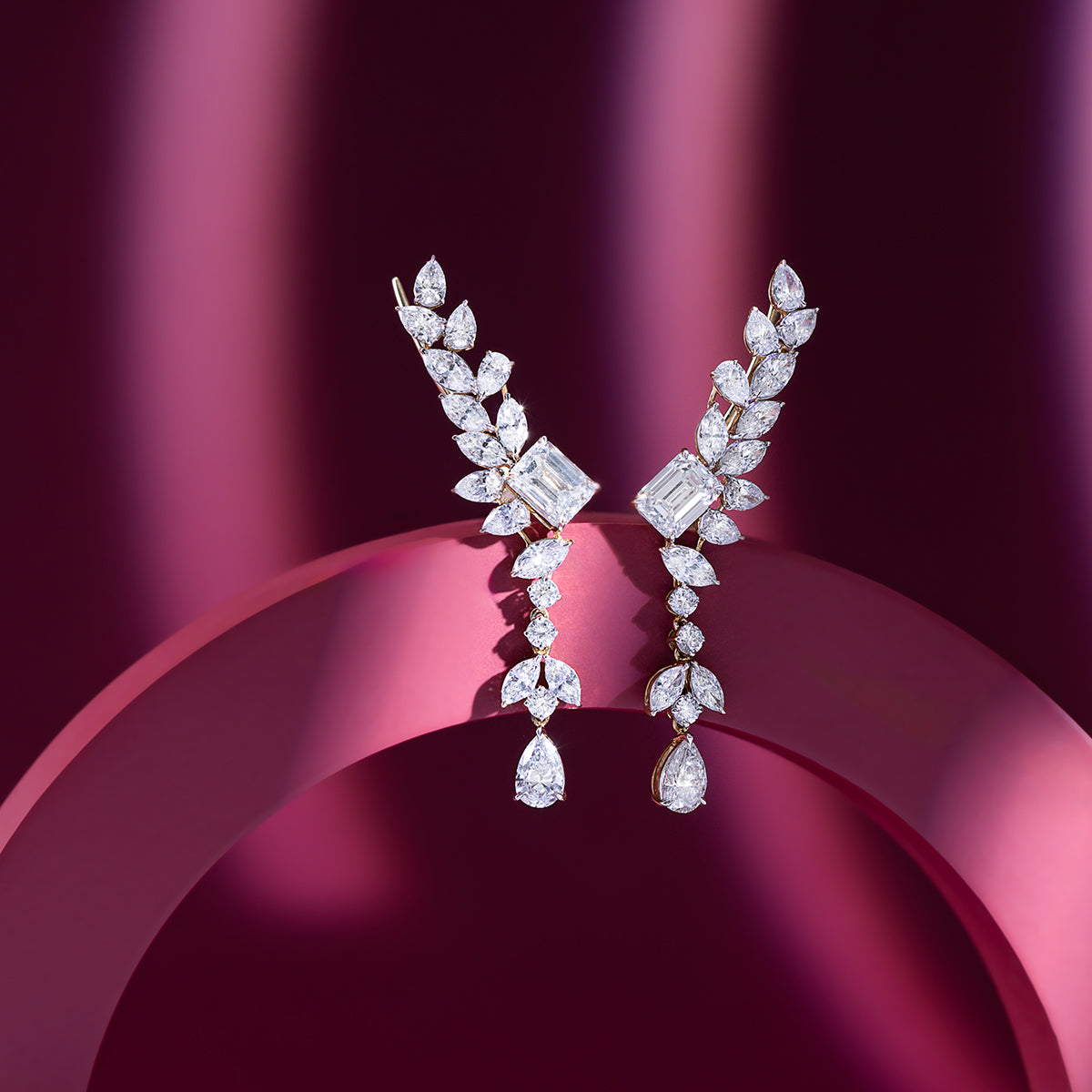 Diamond Branch Linear Earrings