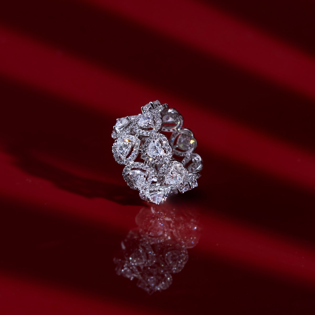 Radiant Cluster Cocktail Ring