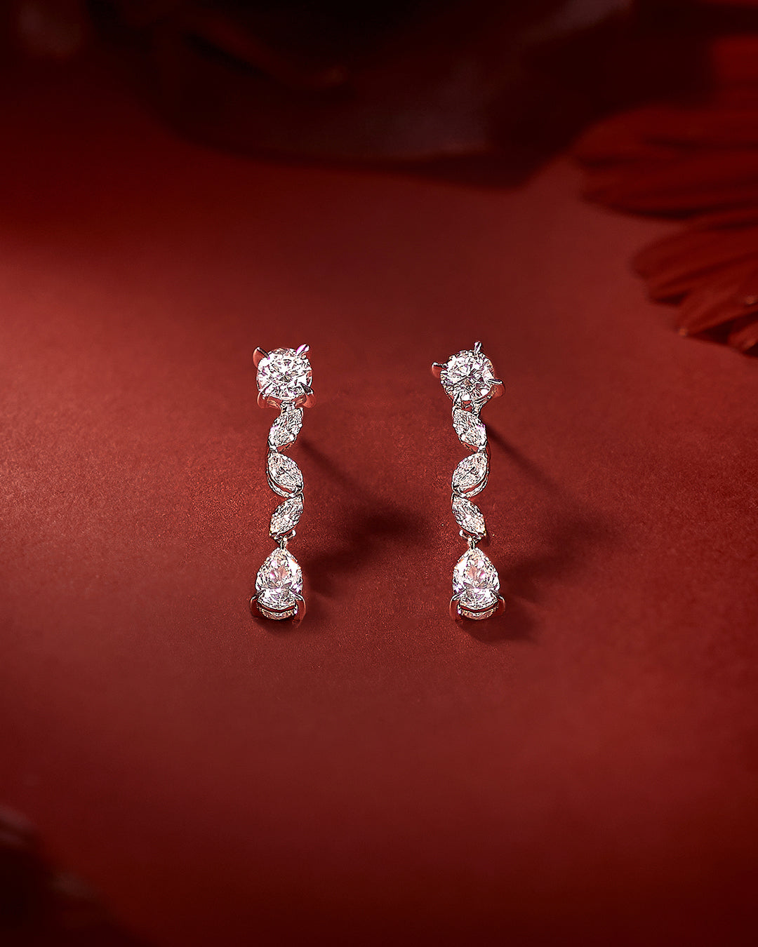 Elegant Cascade Dangle Earrings