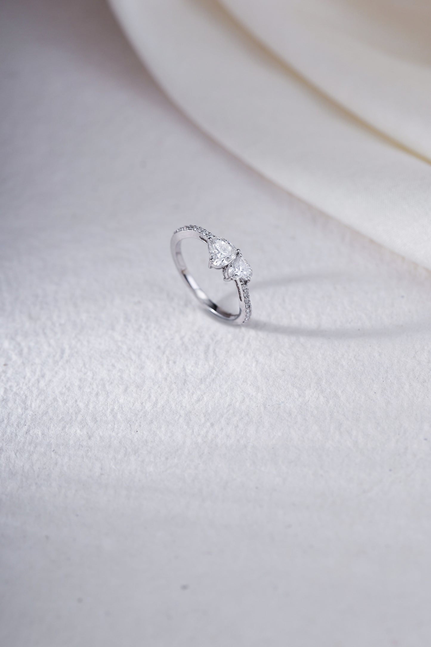 Twin Heart Diamond Ring