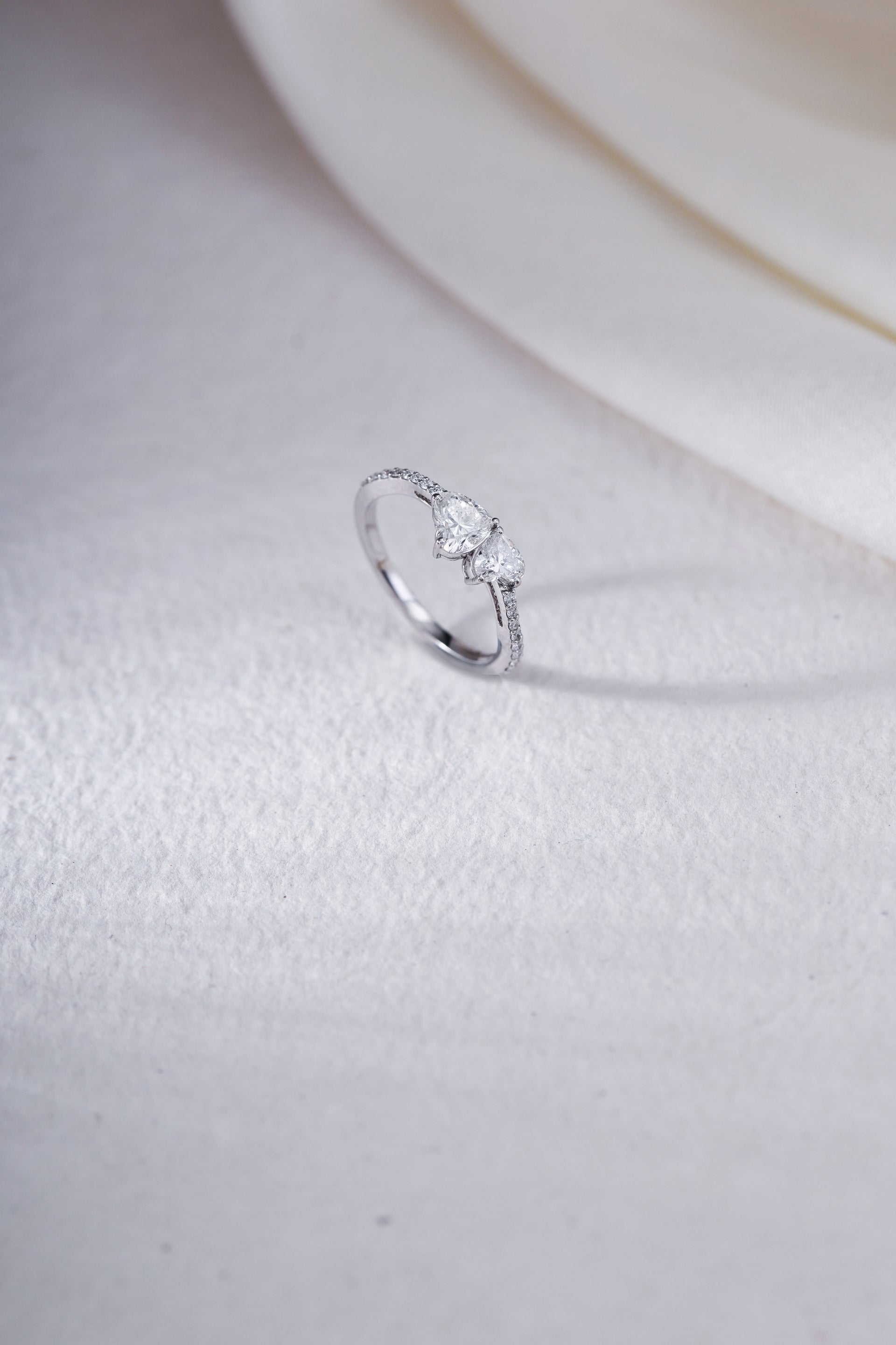 Twin Heart Diamond Ring