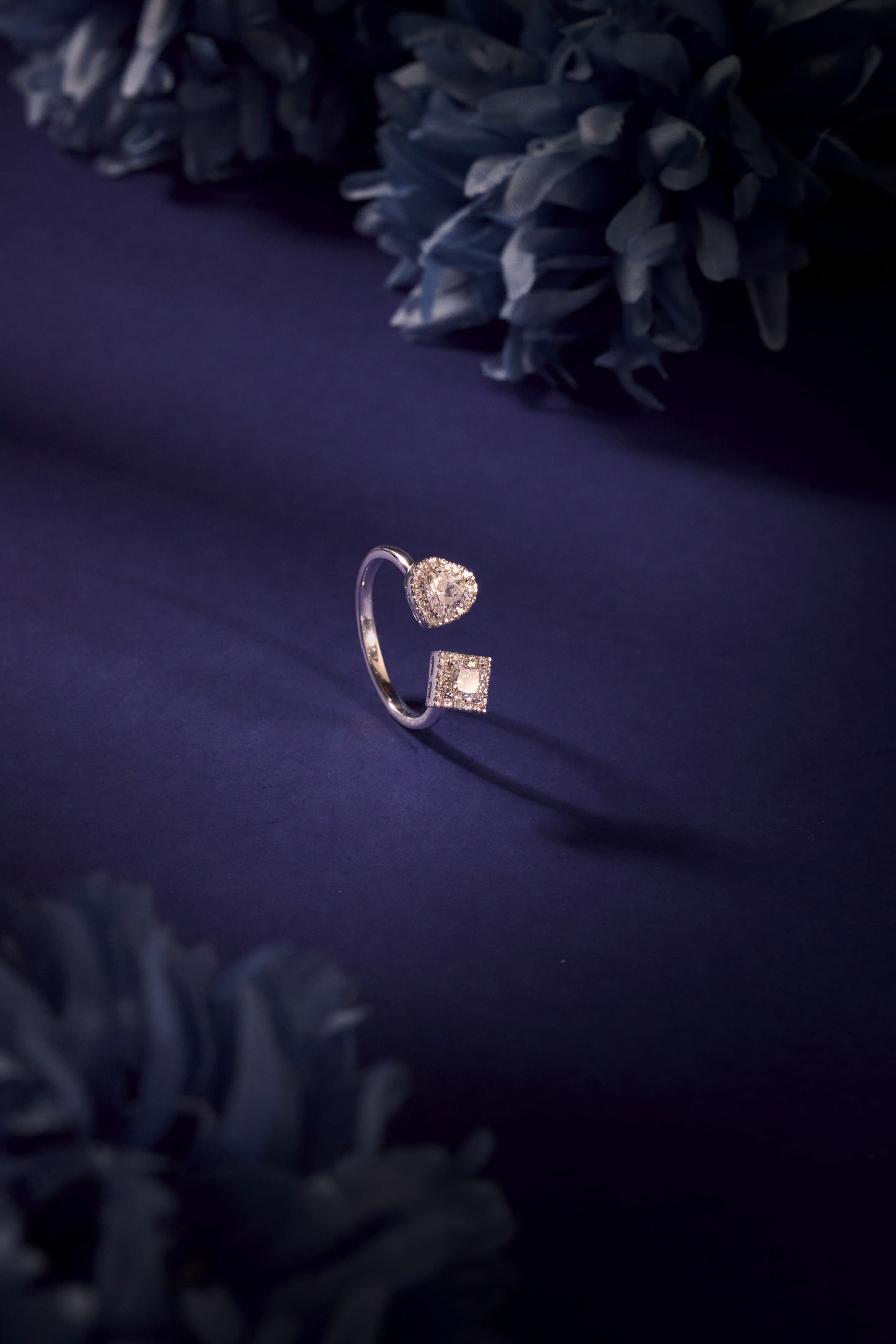 Split Shank Dual Diamond Ring