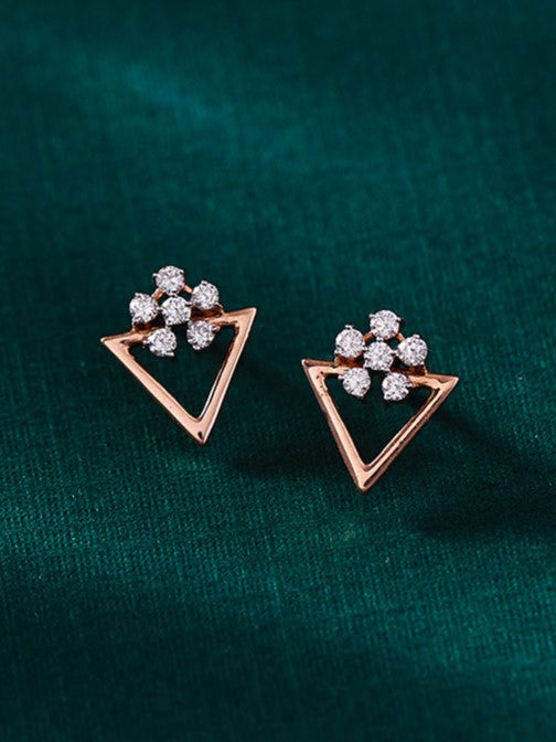 Modern Floral Edge Earrings