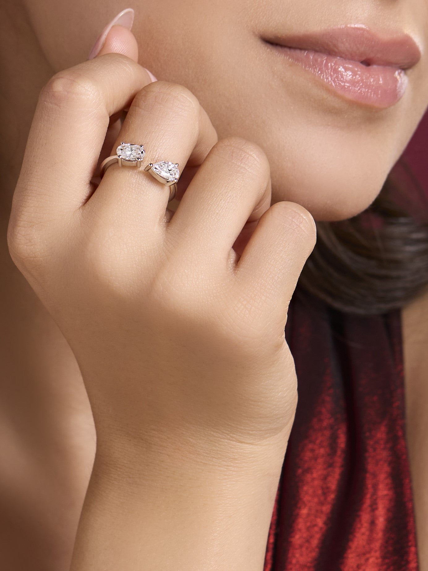 Dual Solitaire Statement Ring