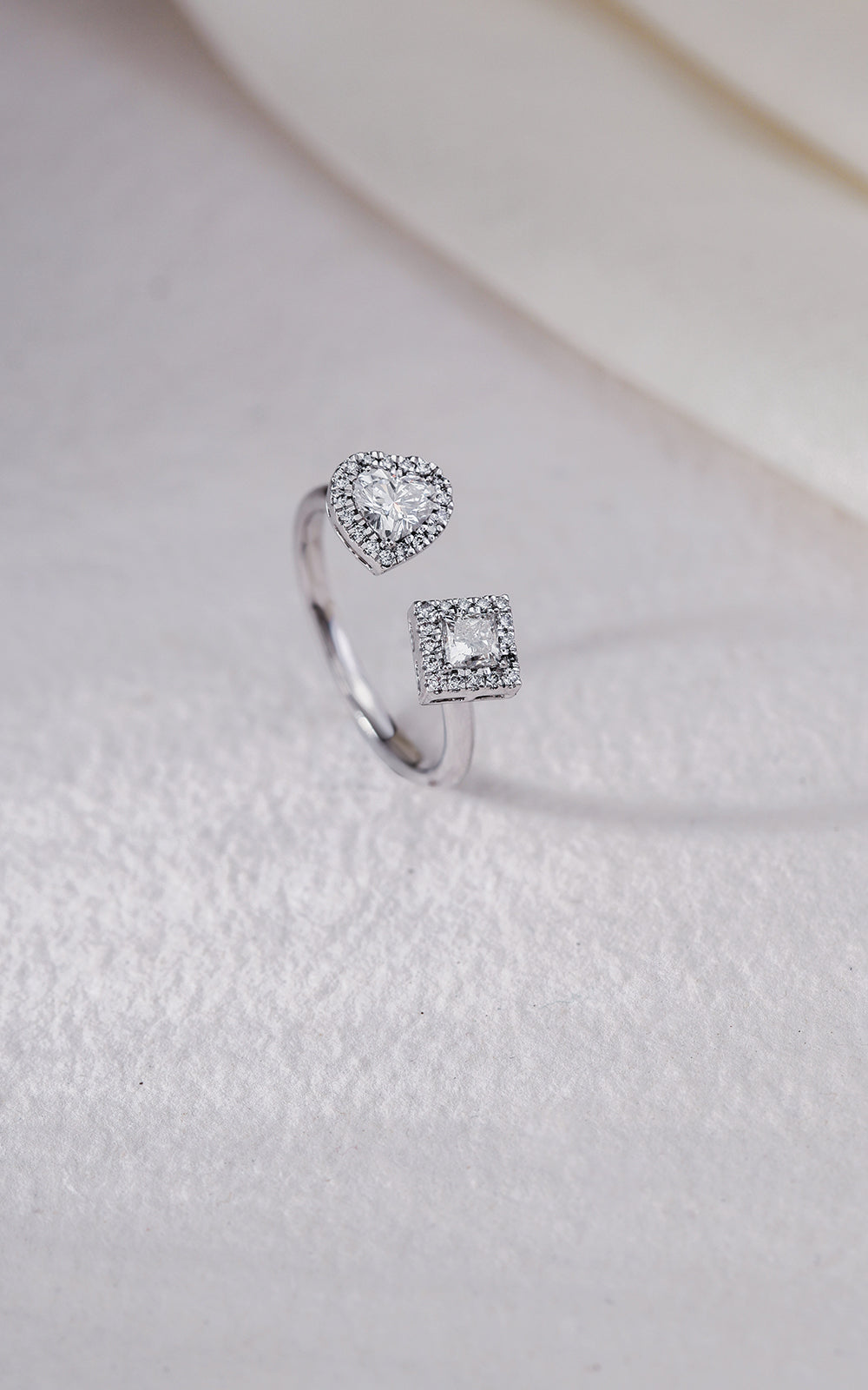 Split Shank Dual Diamond Ring