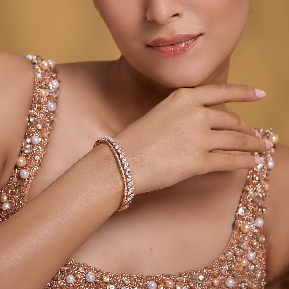 Marquise Leaf Diamond Bracelet