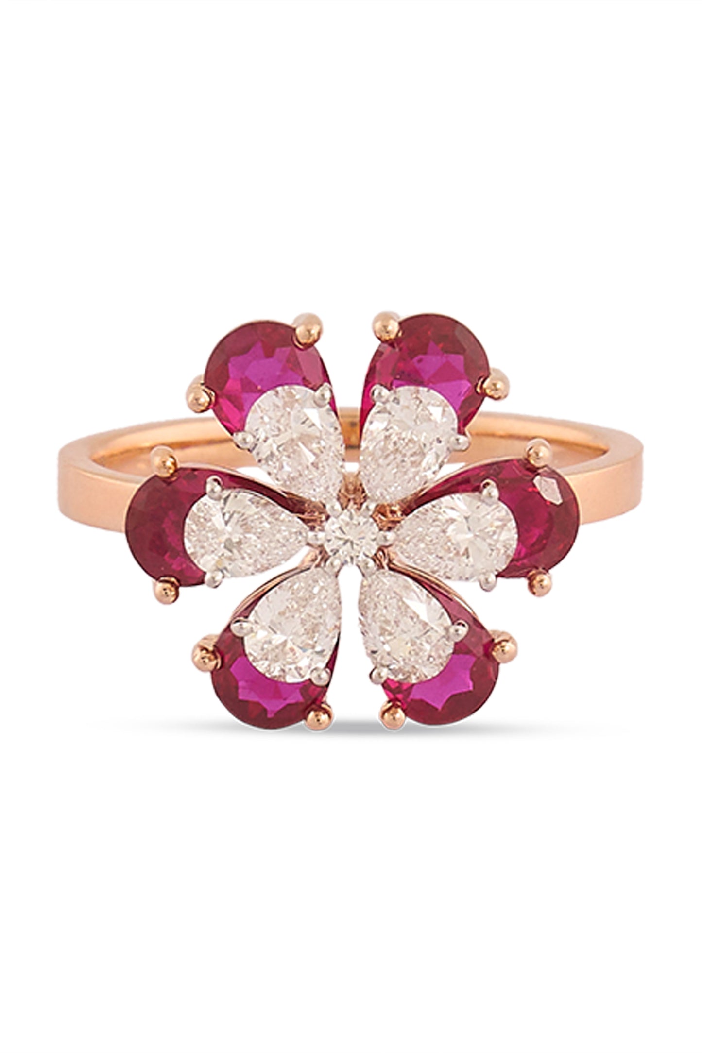 Ruby Radiance Bloom Ring
