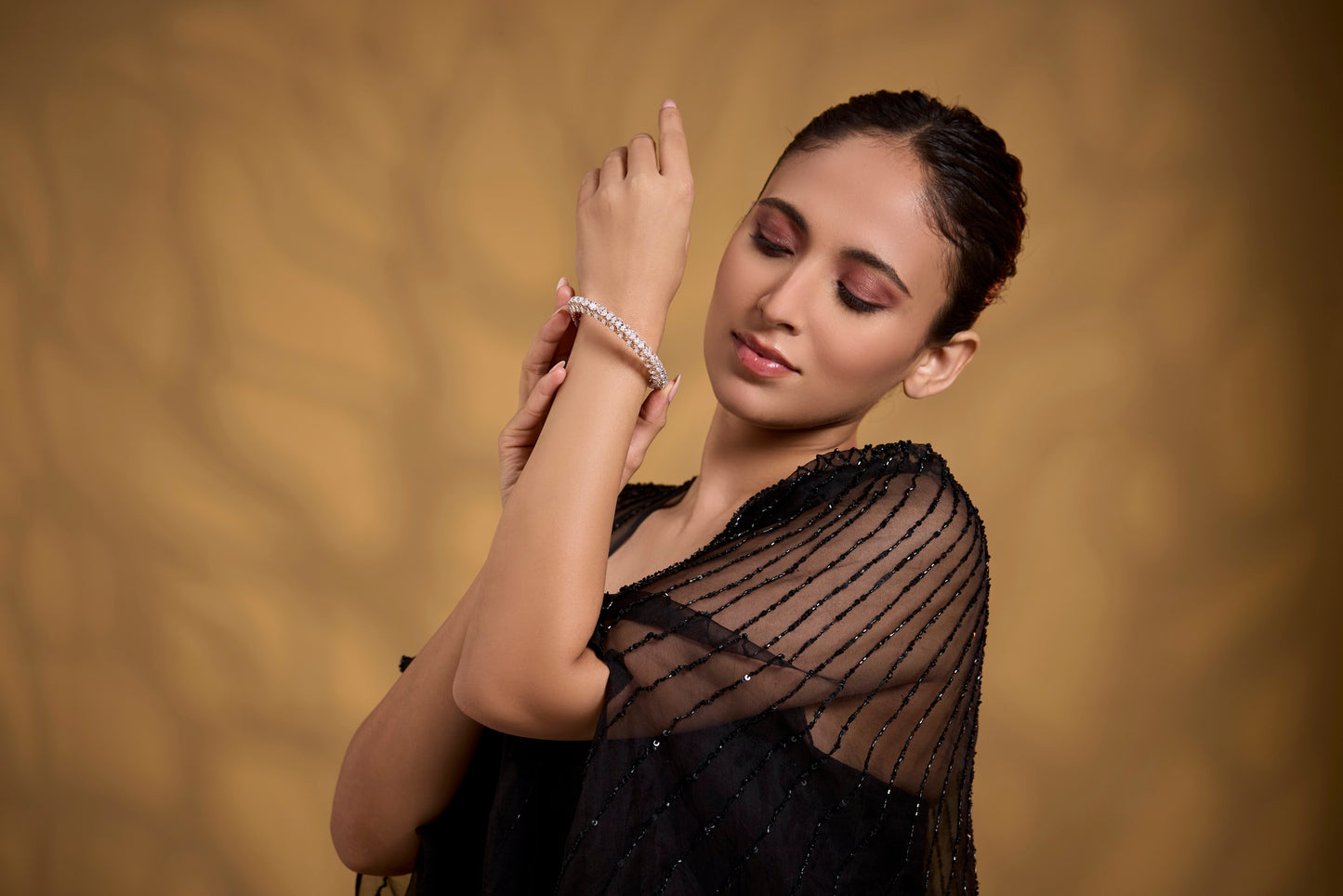 Oval Diamond Tennis Bangle