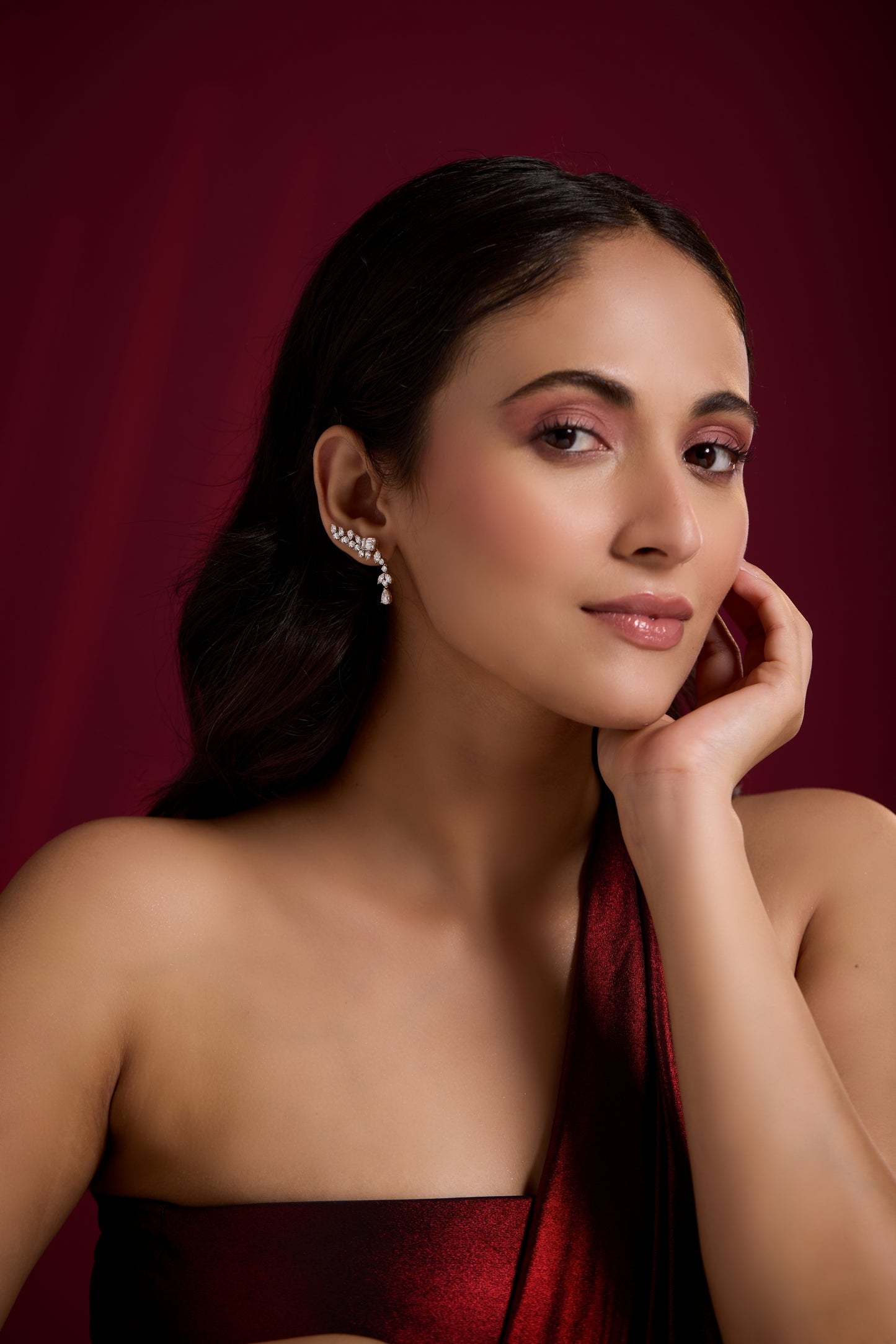 Diamond Branch Linear Earrings