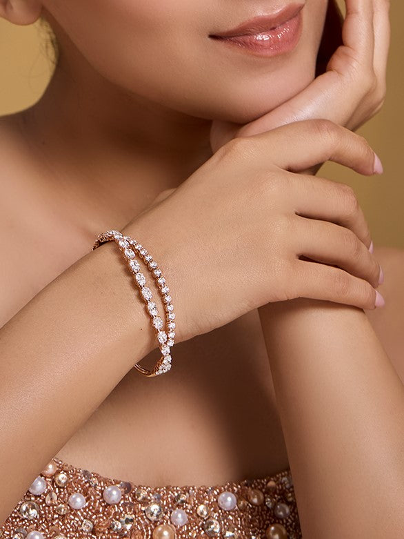 Dazzling Double Line Bracelet