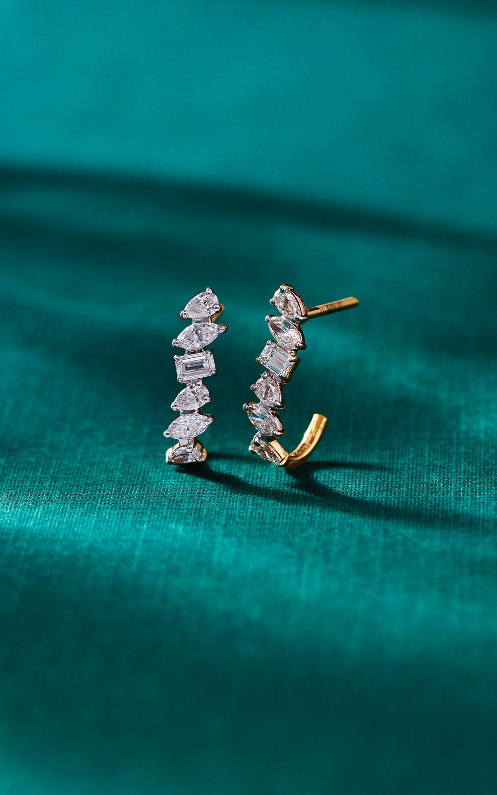 Radiance Arc Diamond Hoops