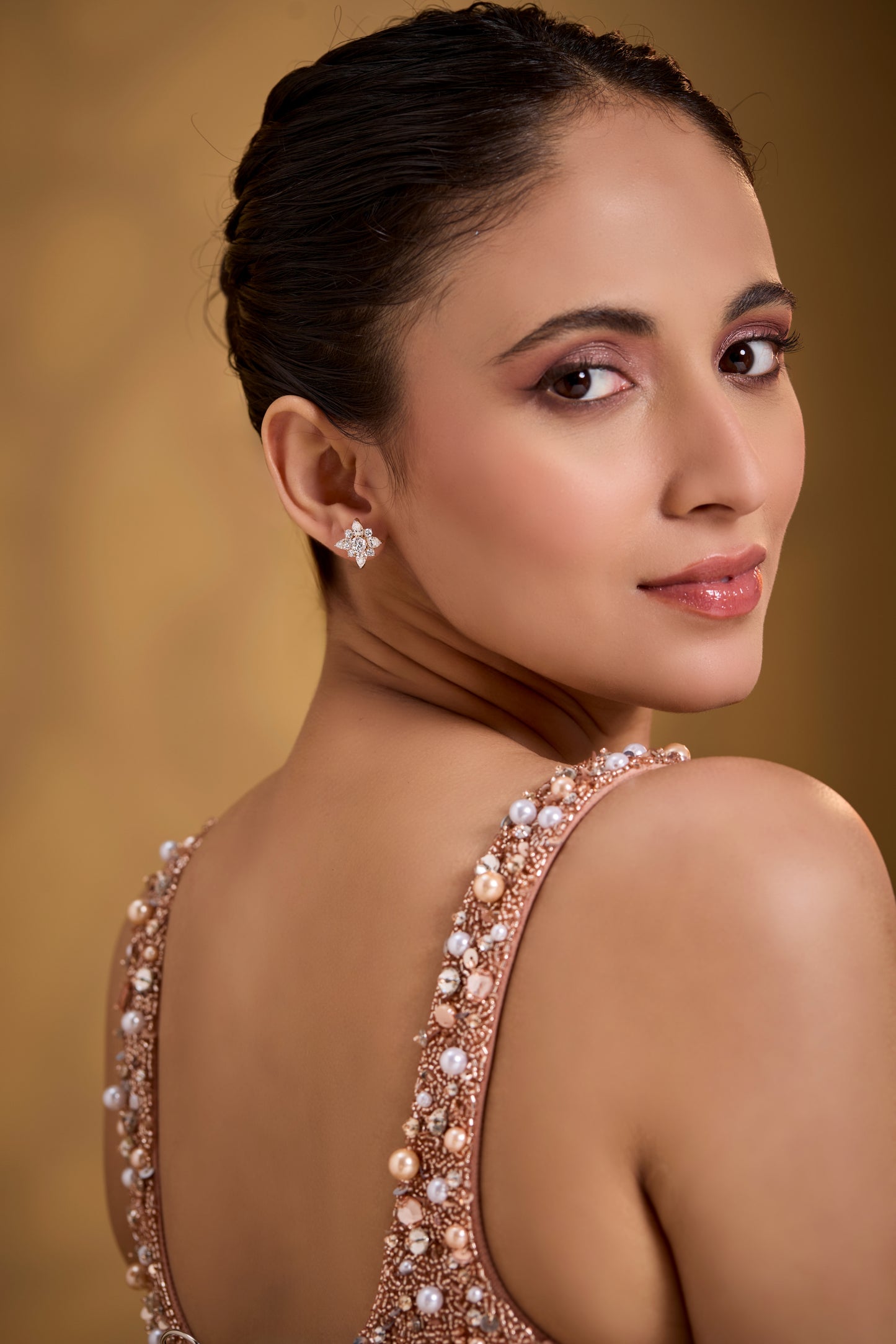 Ornate Petalburst Diamond Studs