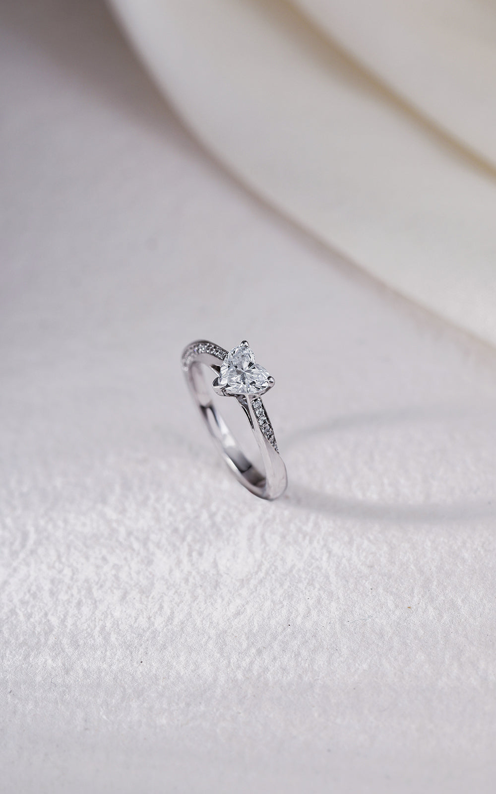 Delicate Heart Solitaire Ring