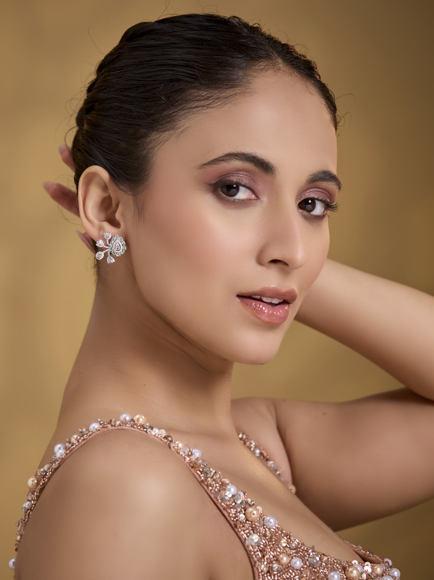 Heritage Floral Polki Earrings