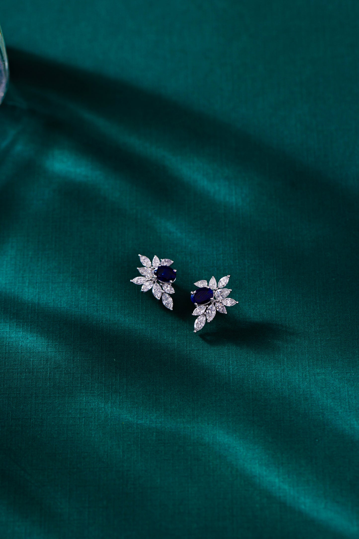 Celestial Floral Sapphire Studs