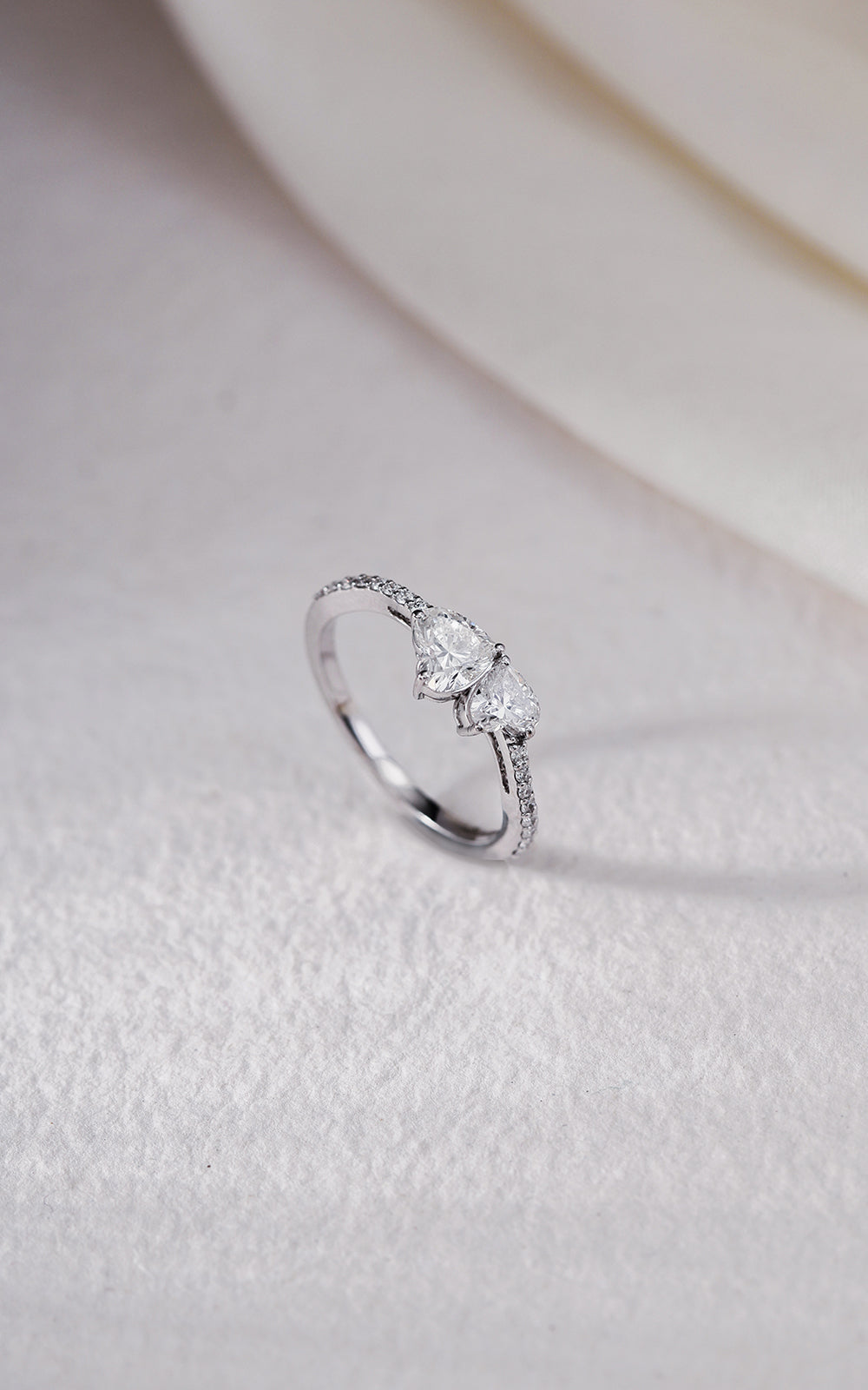 Twin Heart Diamond Ring
