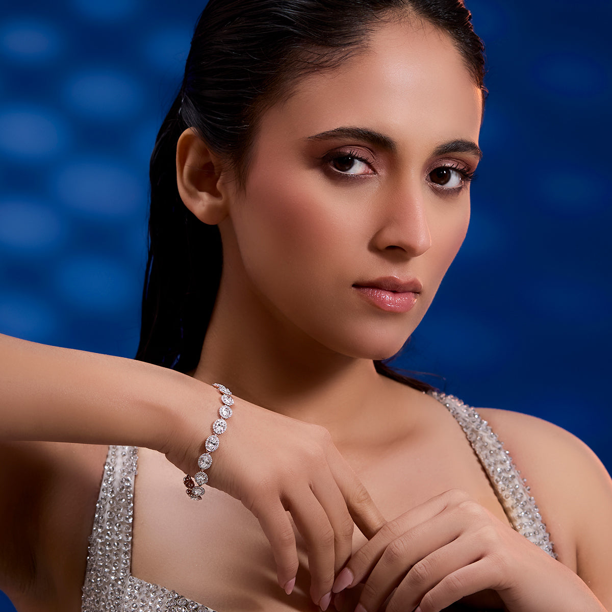 Classic Halo Diamond Bracelet