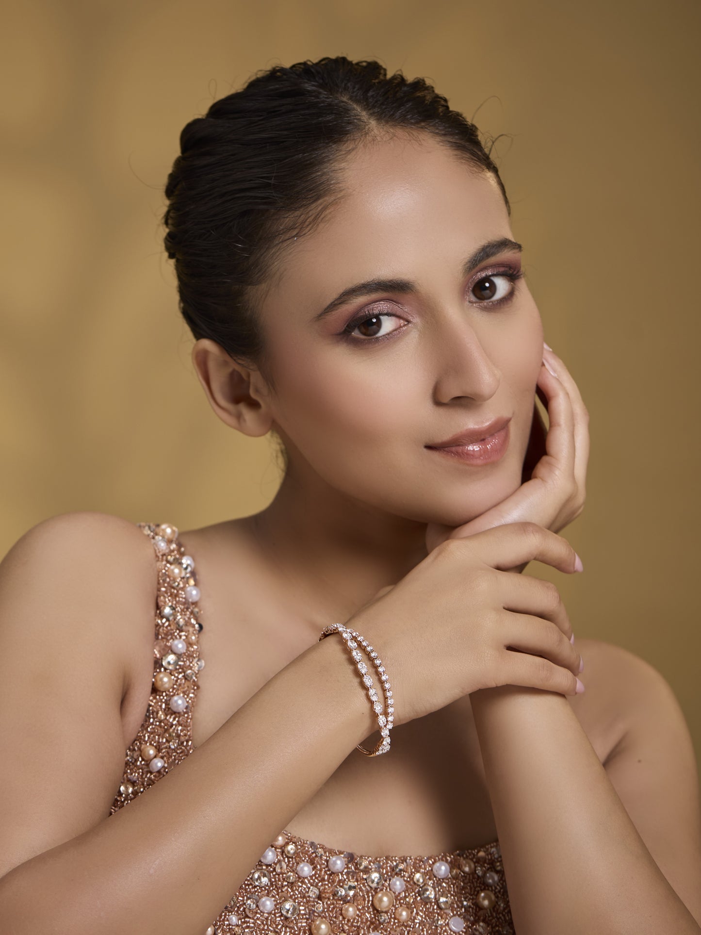 Dazzling Double Line Bracelet