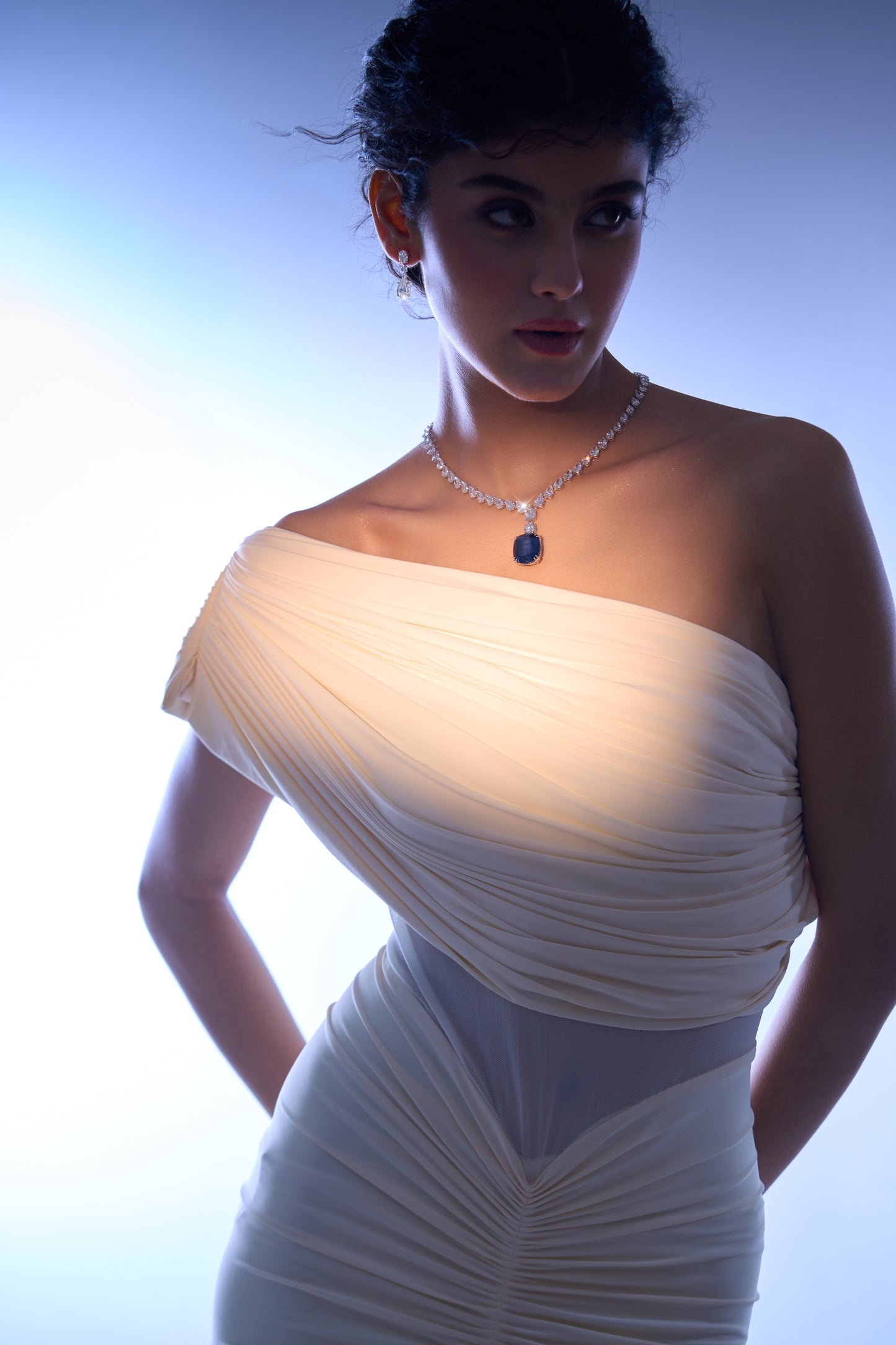 Midnight Sapphire Diamond Necklace