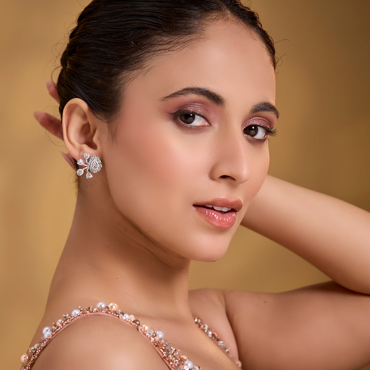 Heritage Floral Polki Earrings