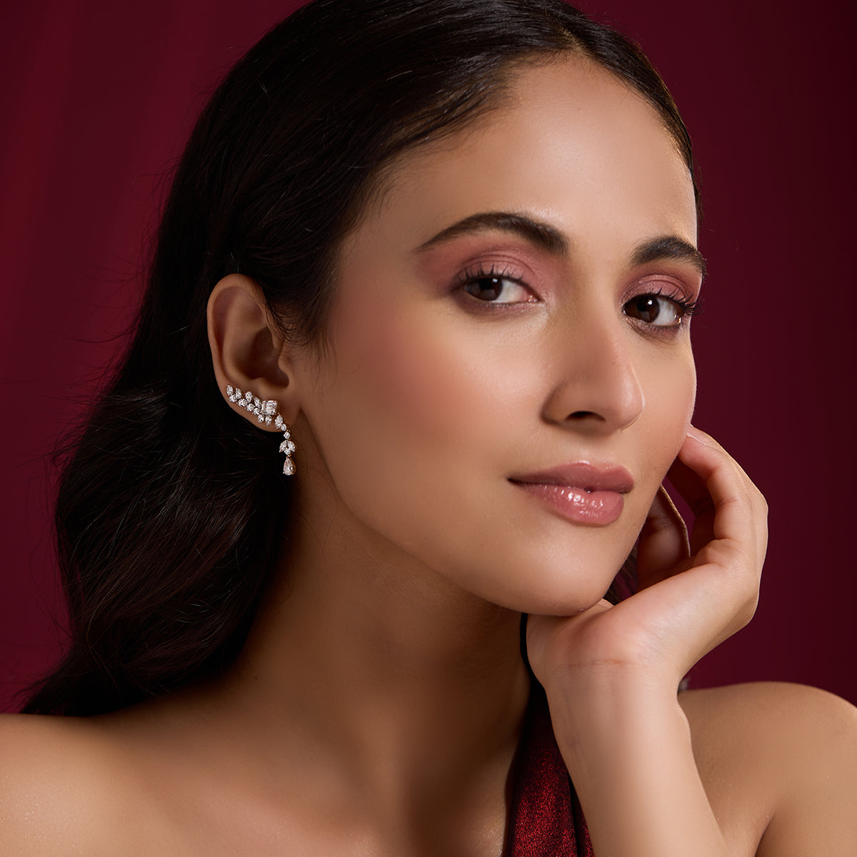 Diamond Branch Linear Earrings