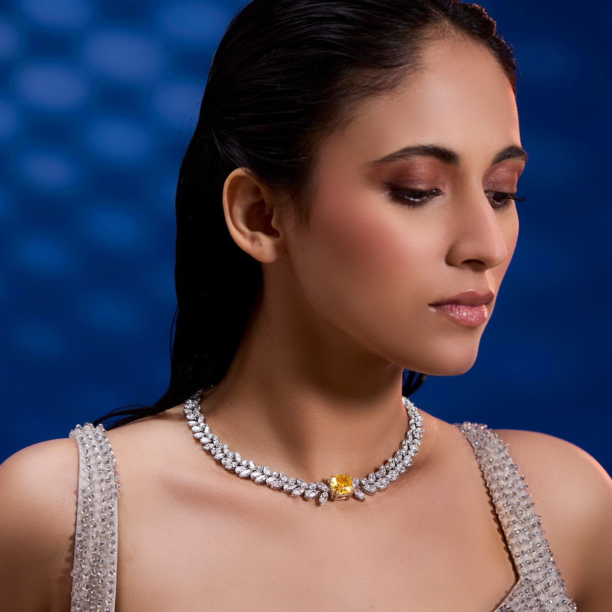 Yellow Majesty Leaf Necklace