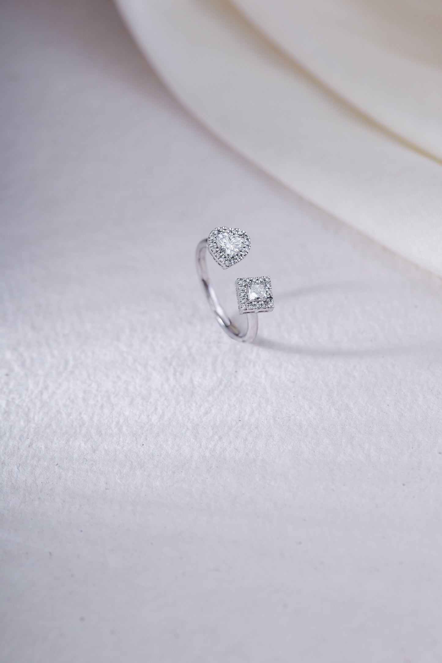 Split Shank Dual Diamond Ring