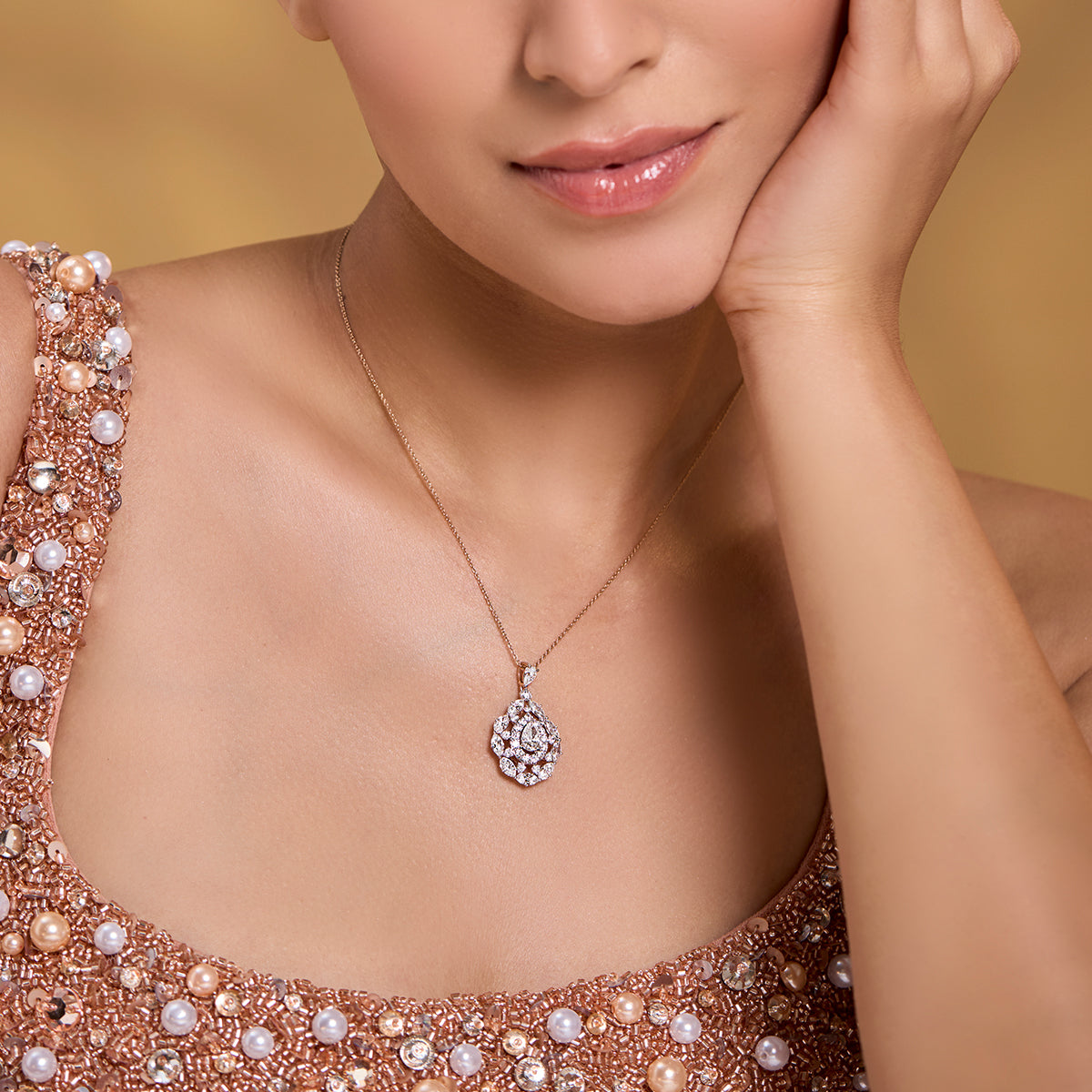 Victorian Floral Pendant