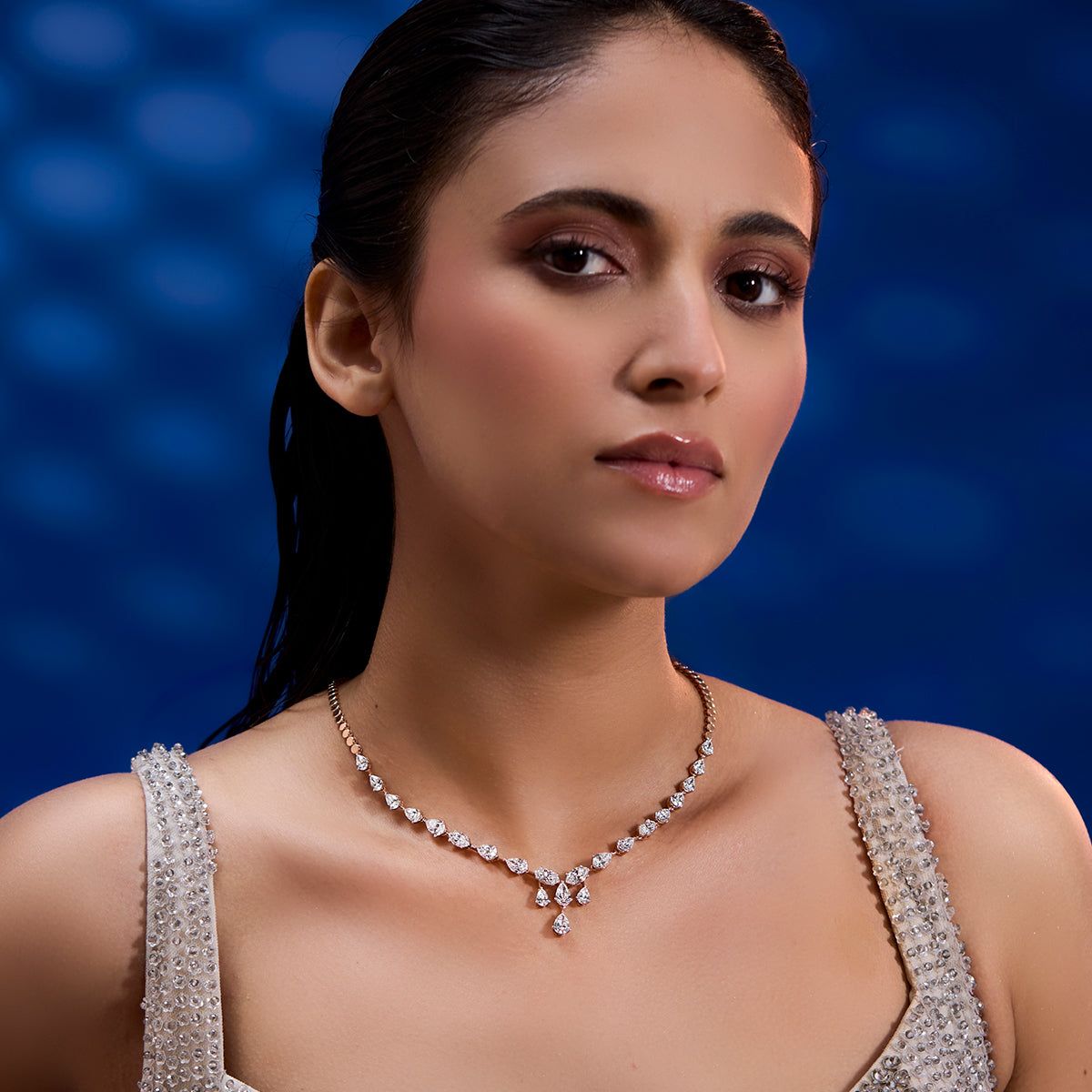 Subtle Radiance Pear Necklace