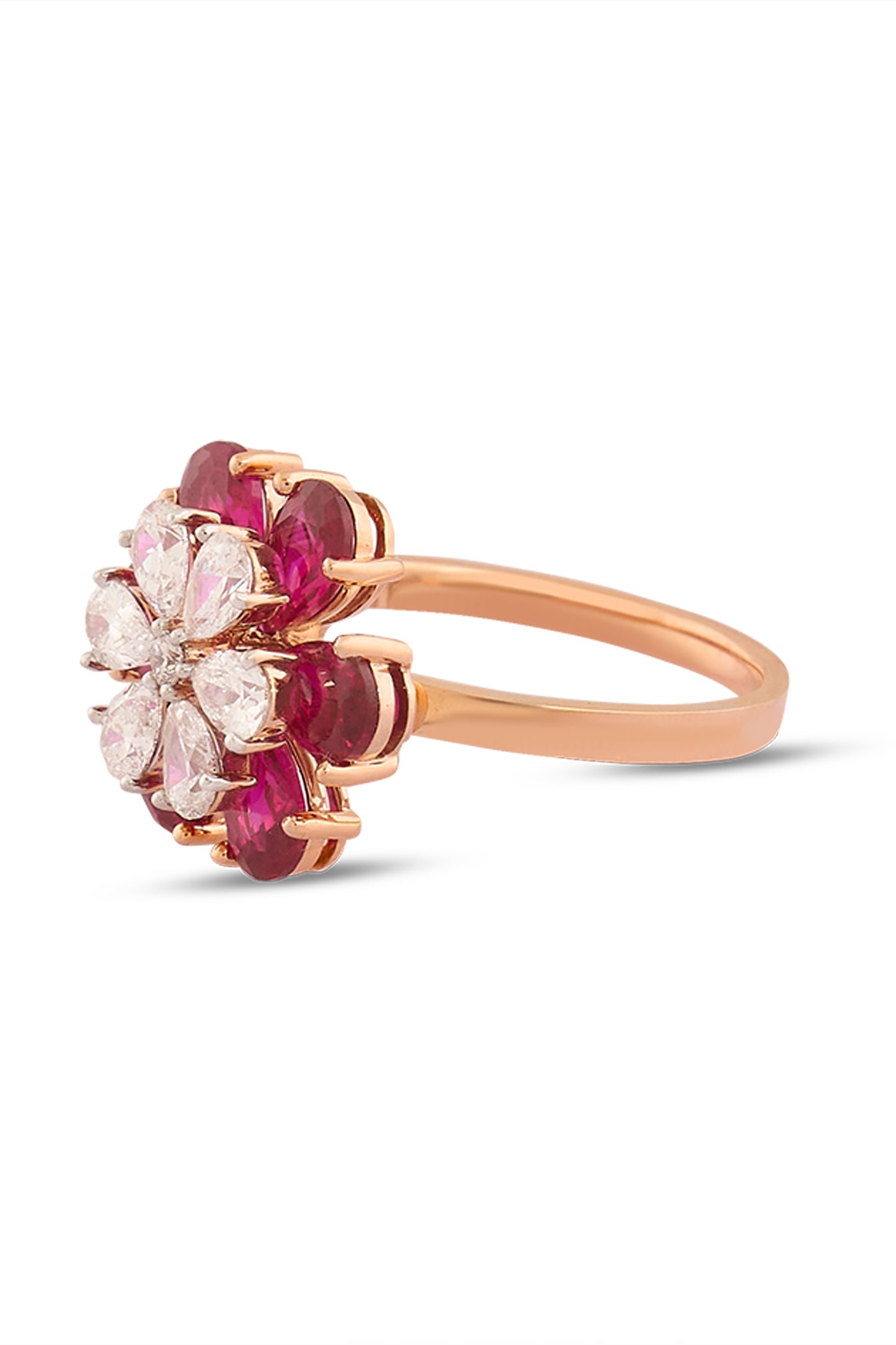 Ruby Radiance Bloom Ring