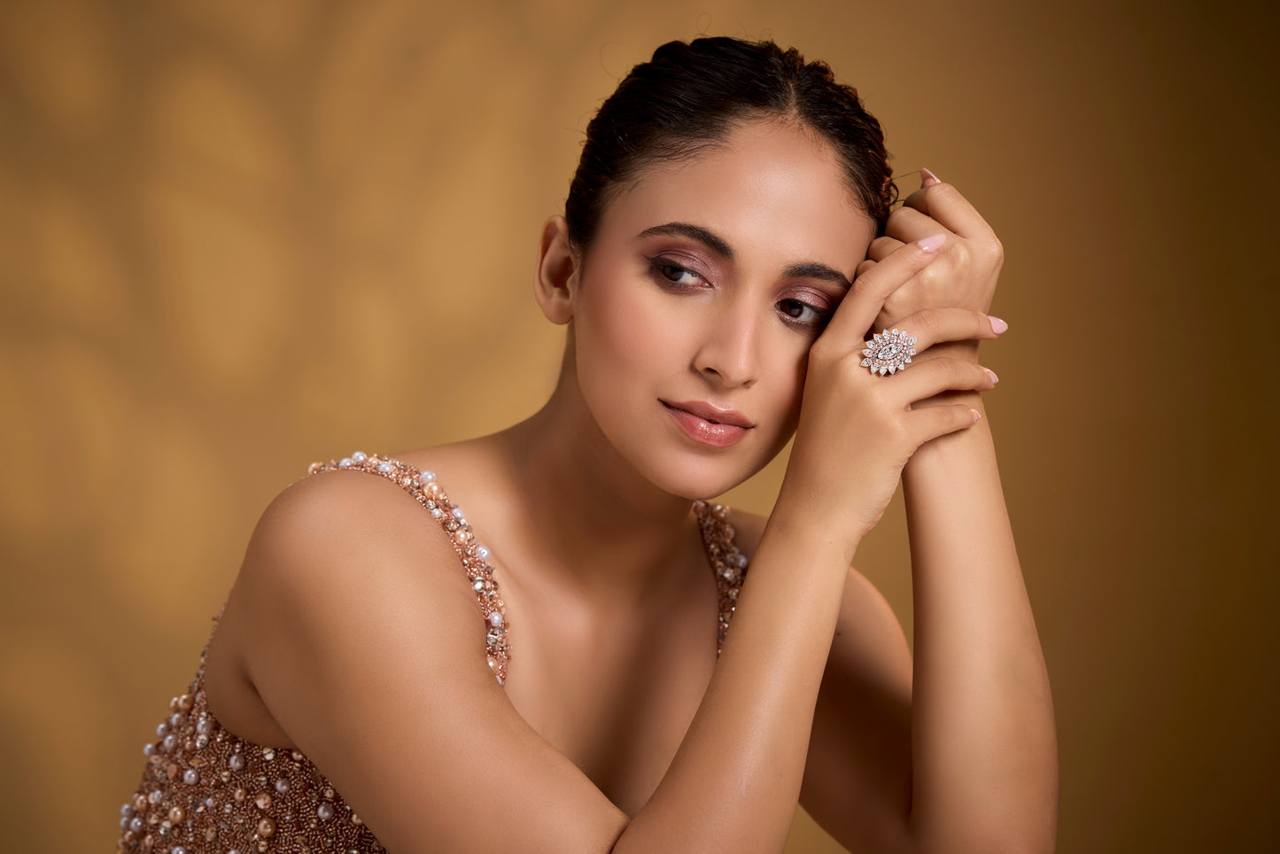 Marquise Halo Diamond Ring