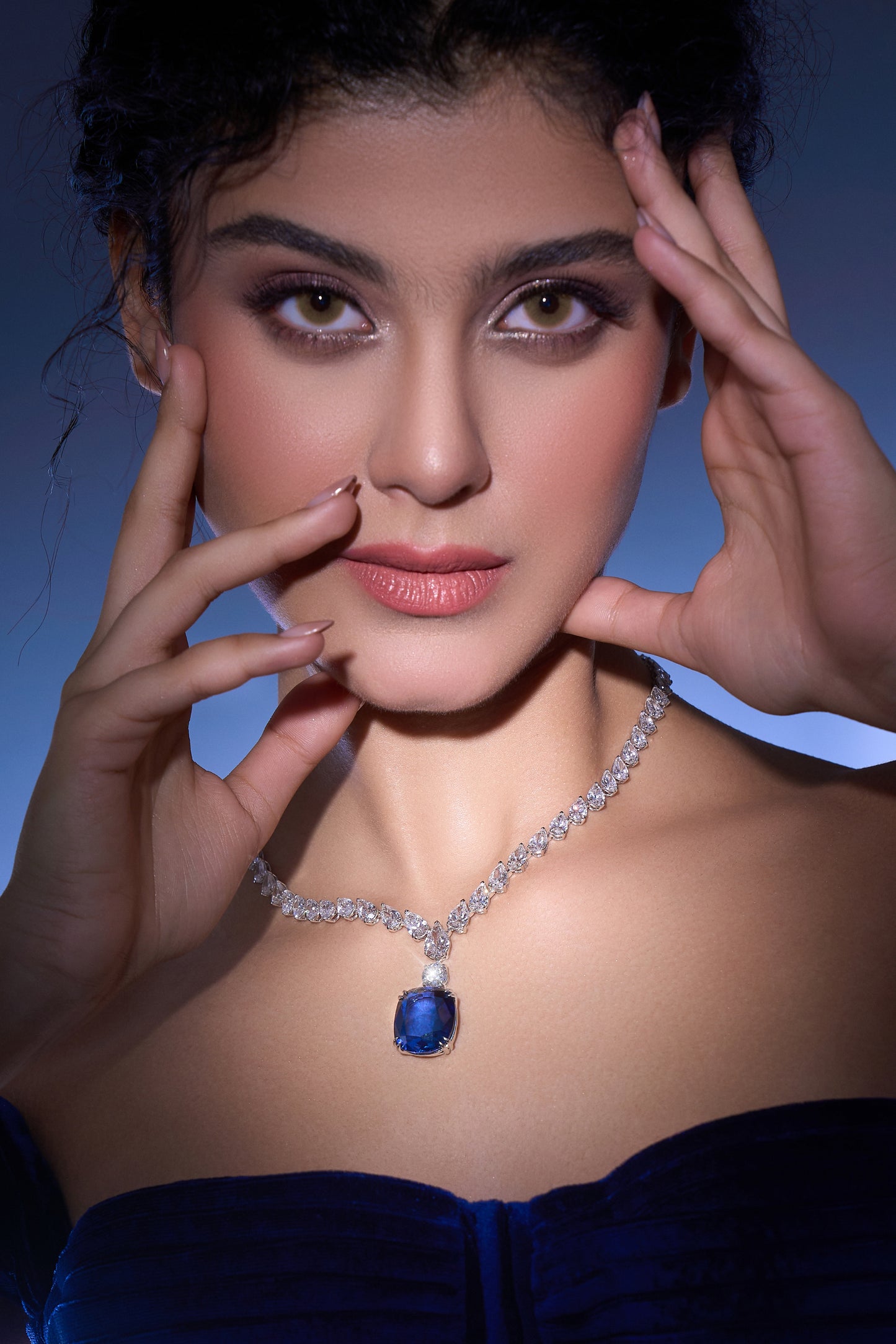 Midnight Sapphire Diamond Necklace