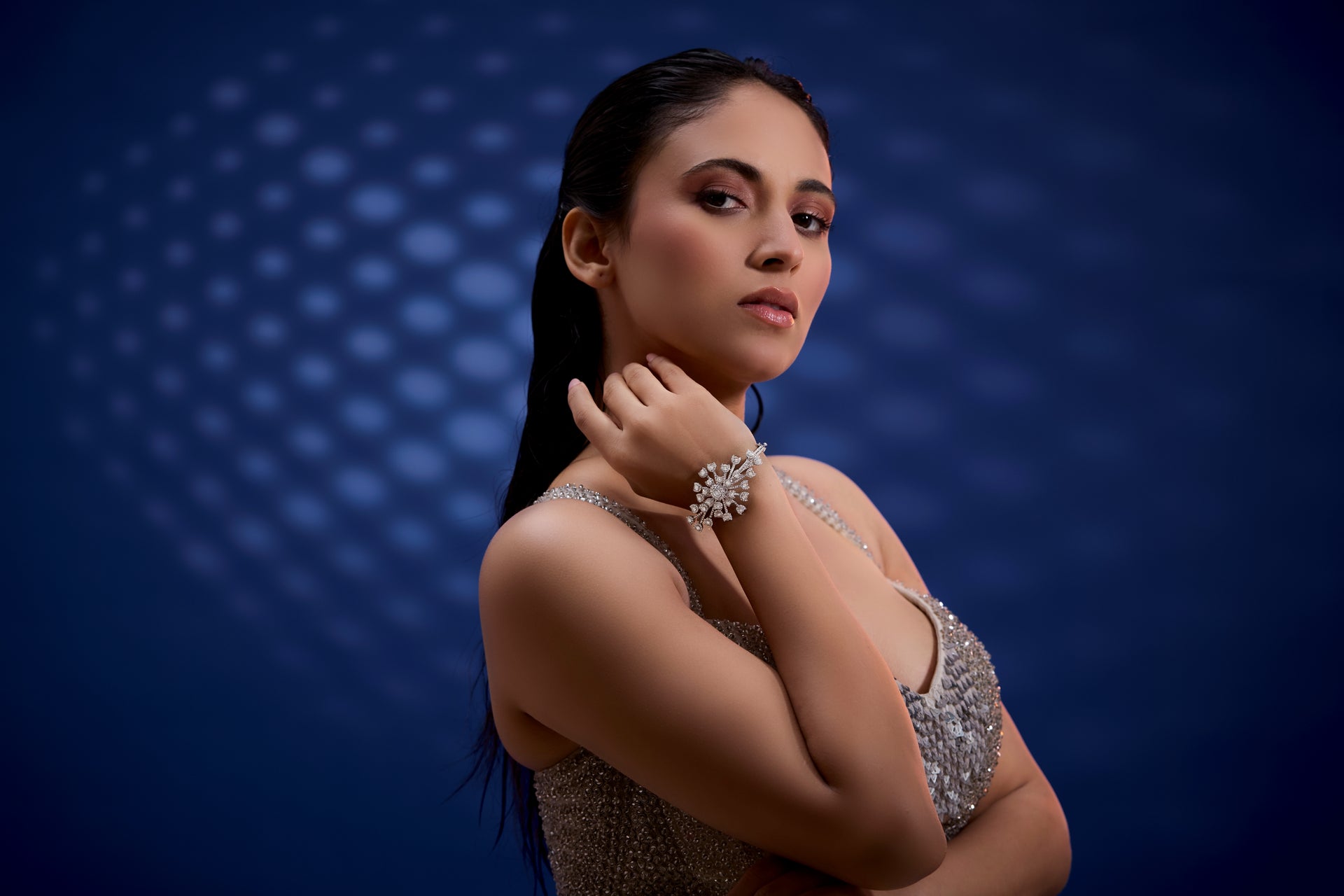 Floral Diamond Cluster Bracelet